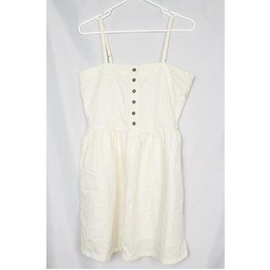 Tulle Pinafore Style Babydoll Jumper Dress Ivory White - Medium